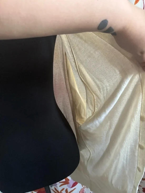 See by Chloé Cashmere Light Cream Button up Bat-Wing Cardigan Size L - Picture 15 of 15